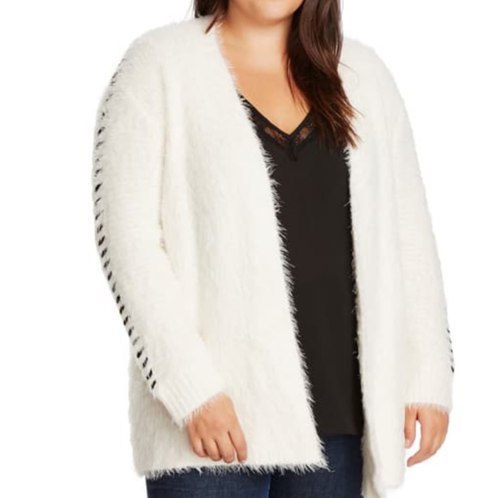 1.State Whipstitch Trim Cardigan